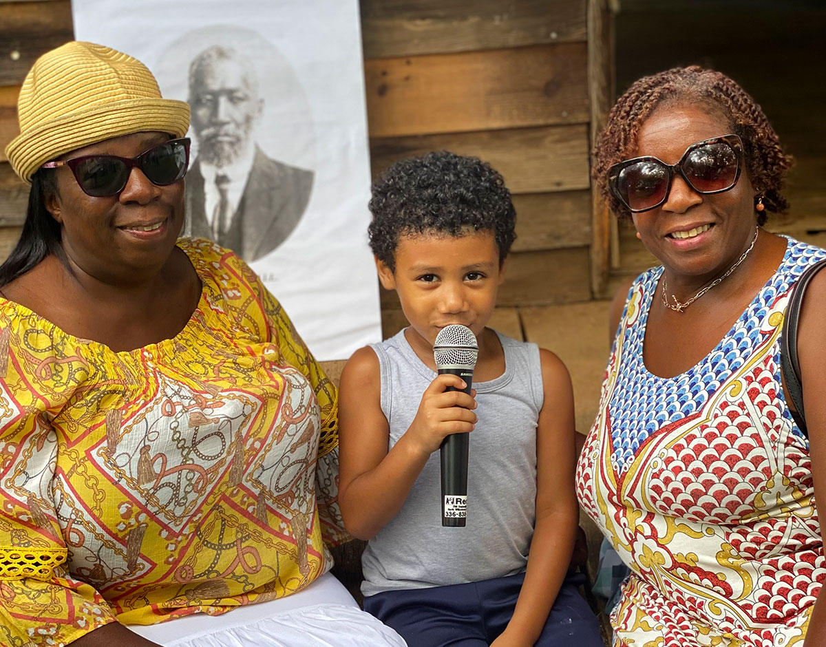 Descendants on the east porch of the Hugh Hall House